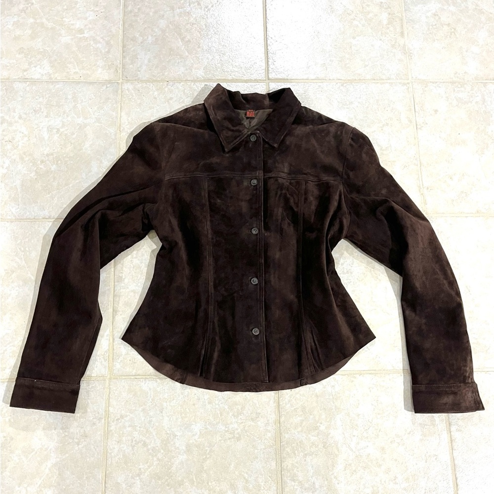 Danier Chocolate Brown Suede Top